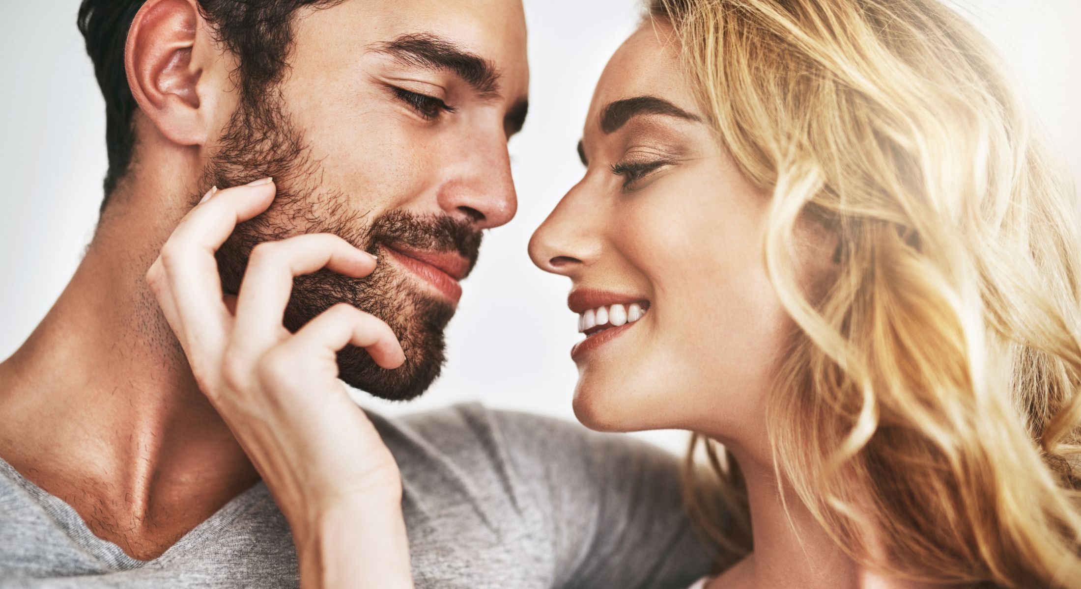 Couple sharing an intimate moment together.